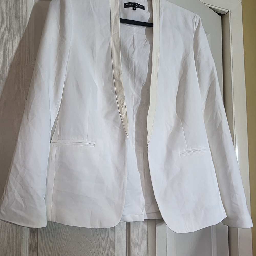 Generation Love White Blazer Elegant Suit Jacket